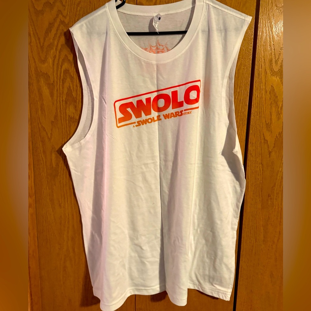Flex comics. Funny workout cut off tank top. Star Wars